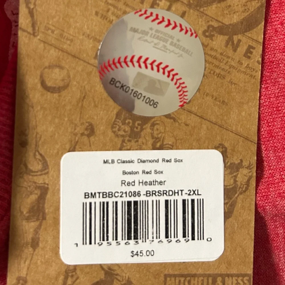 Mitchell & Ness Red Boston Graphic Tee - Picture 5 of 5